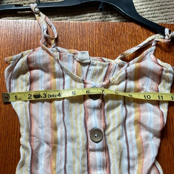 BILLABONG SWEET FOR YA Mini slip dress. Size XS. Button down.Adjustable straps. - Picture 13 of 13
